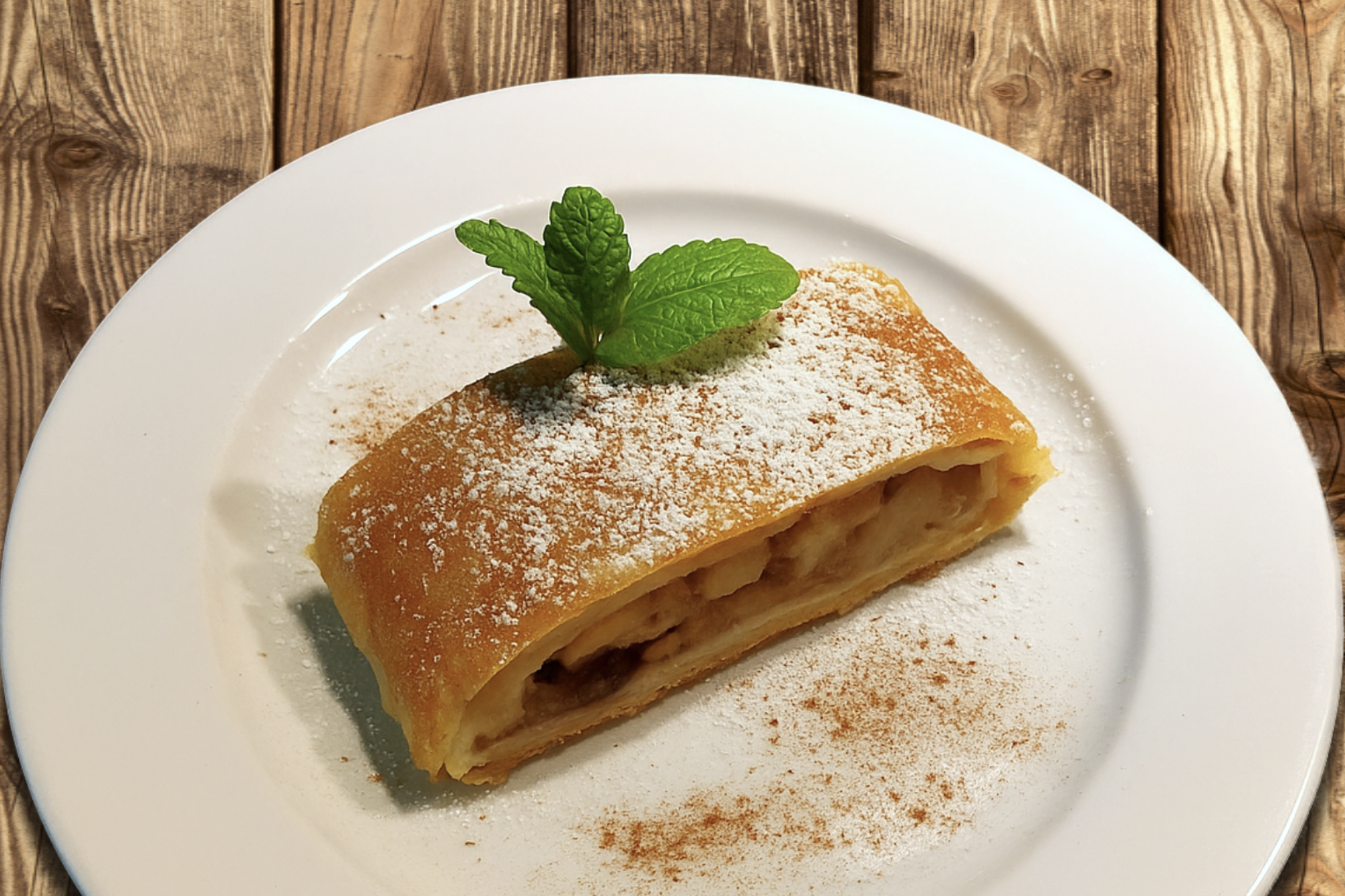 Rodelstubn Koglhof Apfelstrudel Apfelstrudel fein in der Rodelstub'n in Koglhof
